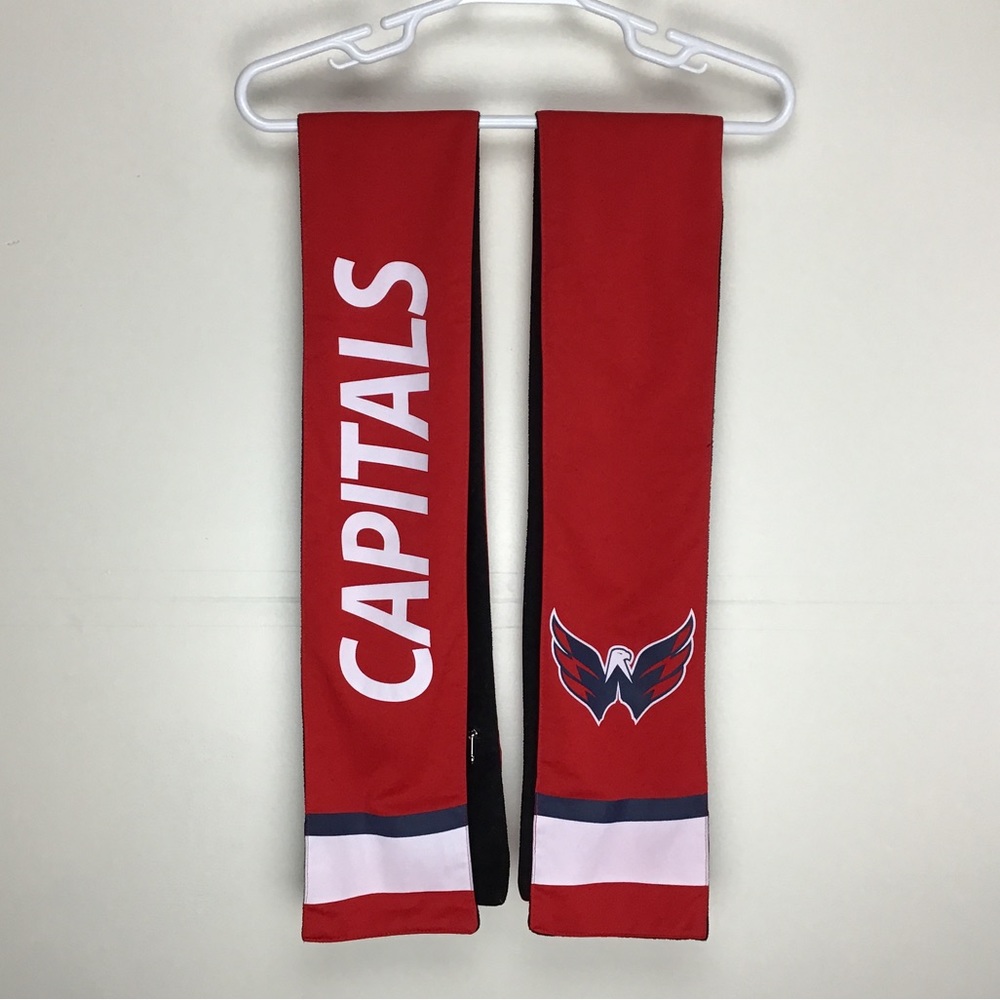 2 NHL Washington Capitals hockey team scarves with pockets